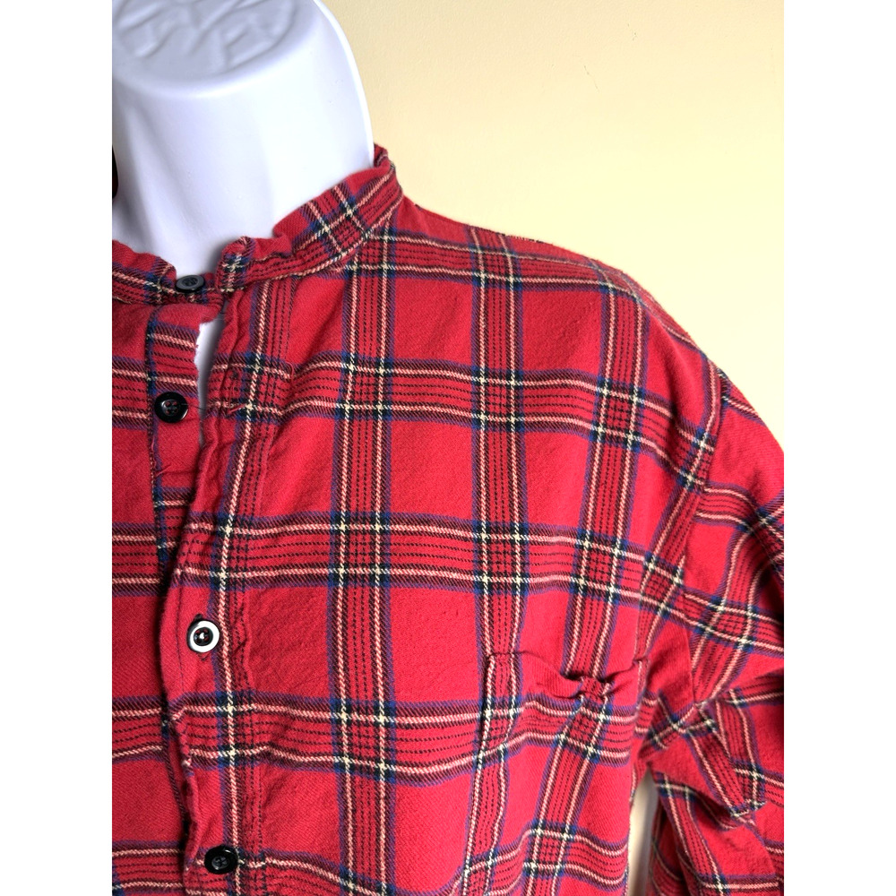 Magee Sleep Night Shirt mens medium red tartan plaid flannel Ireland